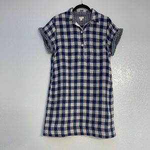 J. Crew Gingham Plaid Shirt Dress